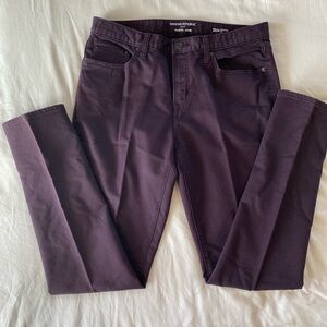 Banana Republic Men's Travel Jeans in plum purple 32x34 Athletic fit